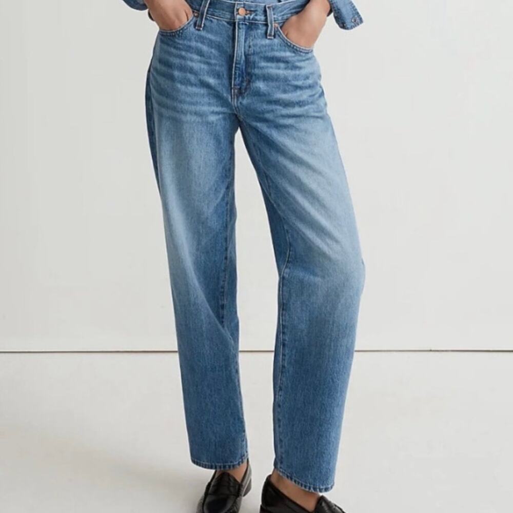 MADEWELL | Slouchy Boy Jean Light Wash High Rise Relaxed Cropped Denim | Size 33